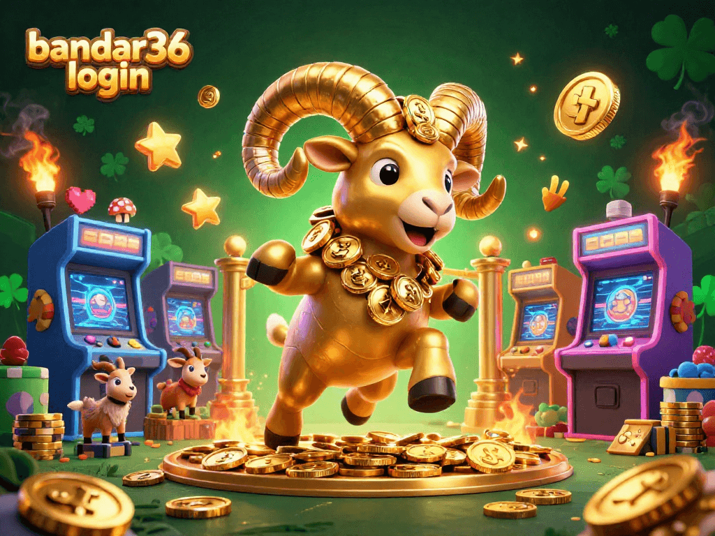 Masuk ke bandar36 login dengan tampilan ram emas dan mesin permainan penuh warna.