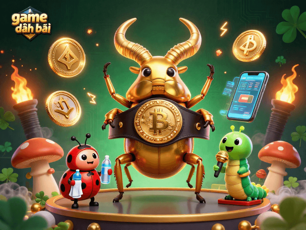 Engage with game đánh bài strategies in this vibrant casino-themed 3D illustration.