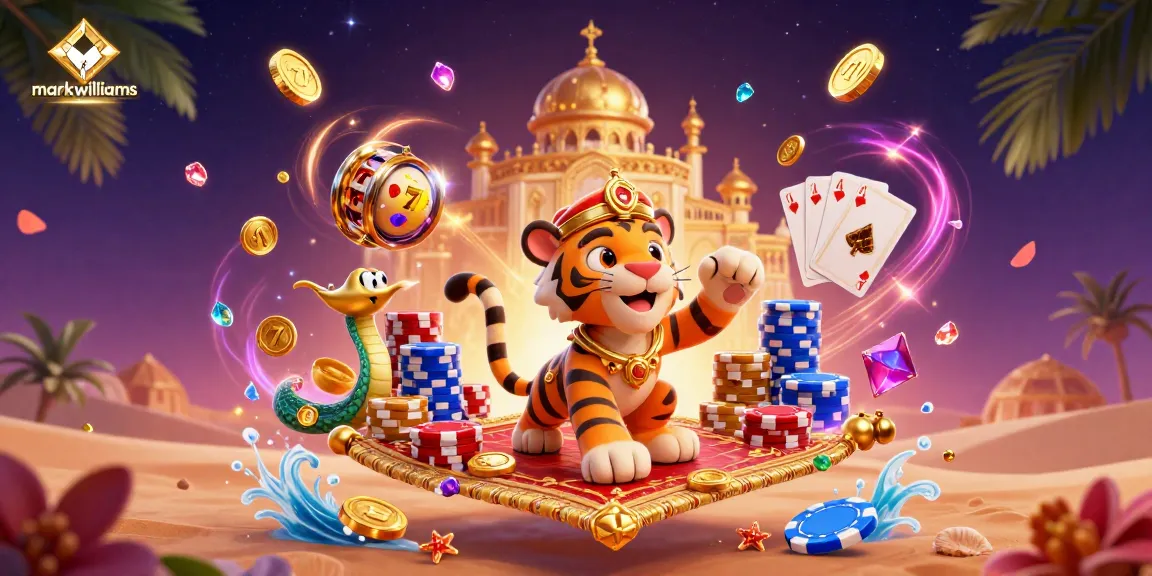Experience the thrill of markwwilliams gaming with a vibrant 3D illustration featuring a tiger sultan.