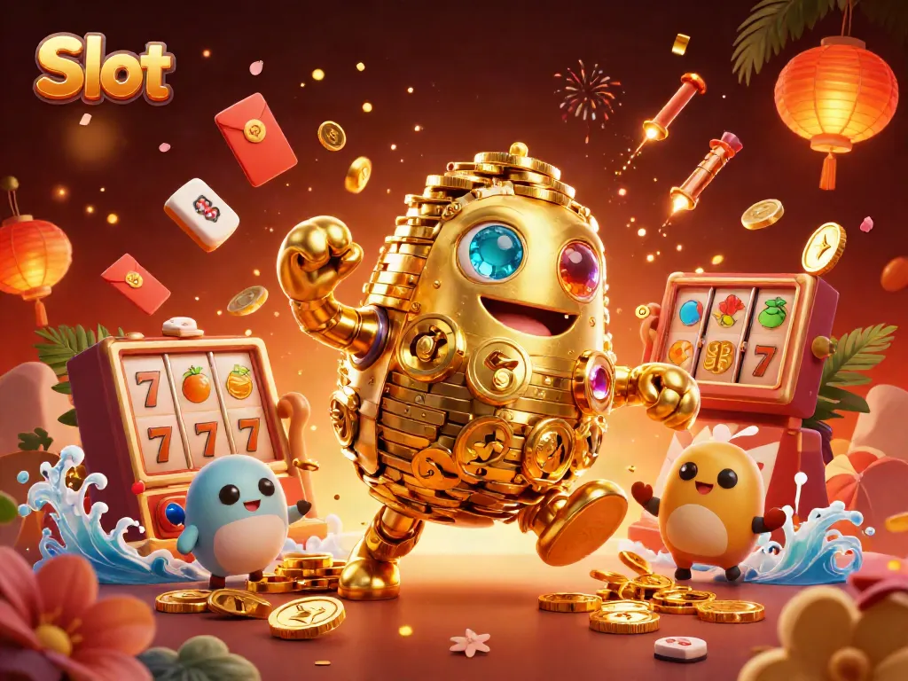 Engage with thrilling Slot adventures featuring dynamic golden golem and vibrant symbols.