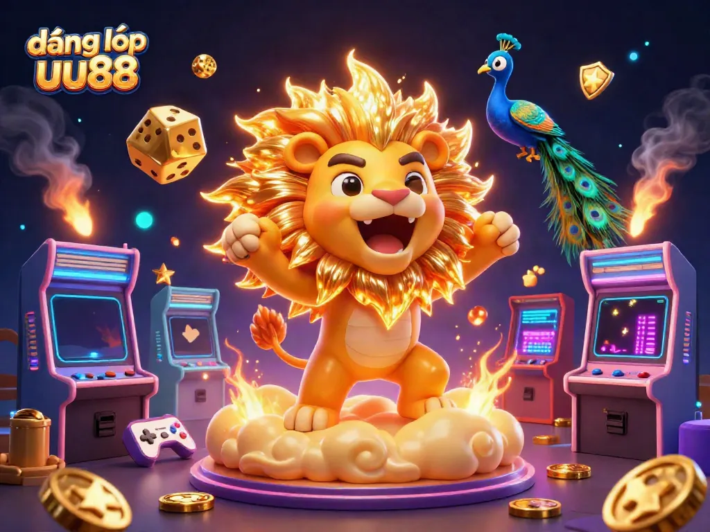 Engage in the thrilling universe of đăng nhập uu88 as vibrant characters and gaming elements intermingle in a casino-inspired setting.