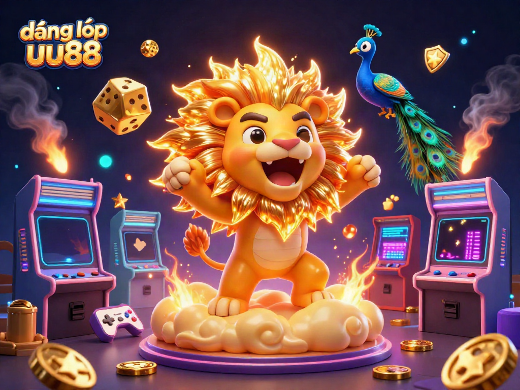 Engage in the thrilling universe of đăng nhập uu88 as vibrant characters and gaming elements intermingle in a casino-inspired setting.
