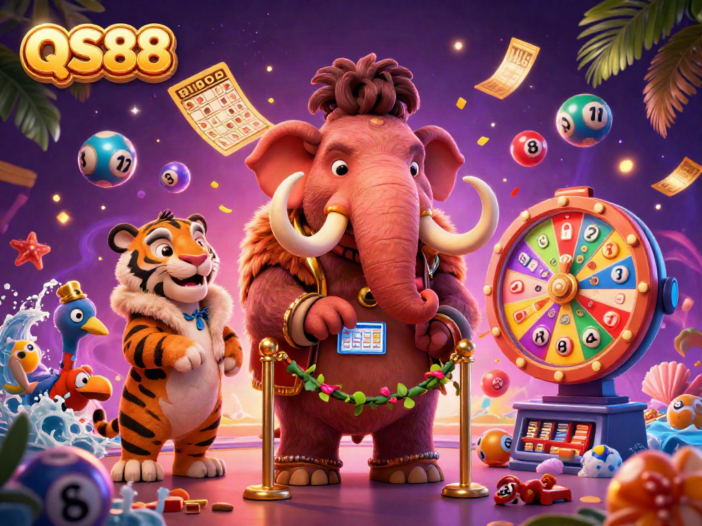 Experience the vibrant energy of QS88 casino, featuring unique characters and dynamic gaming elements.