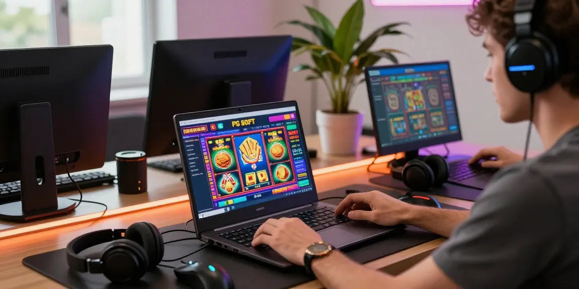 Player enjoying situs slot gacor thailand experience on a laptop with vibrant game display.