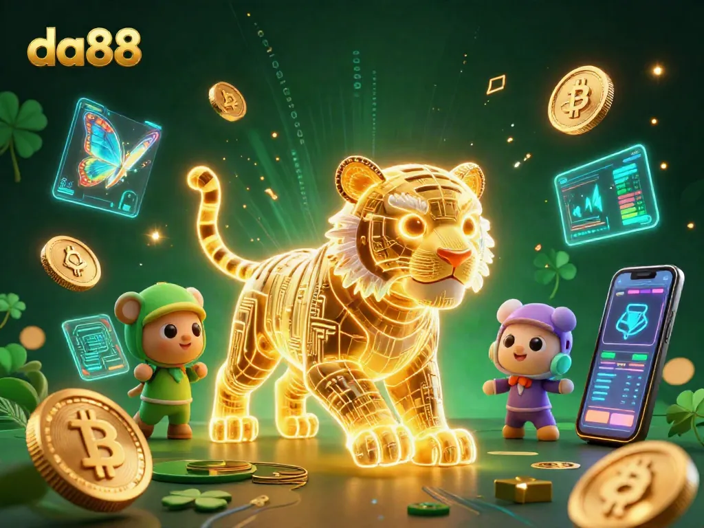 Engage with da88 for groundbreaking gaming insights and strategies, set against a vibrant casino backdrop.