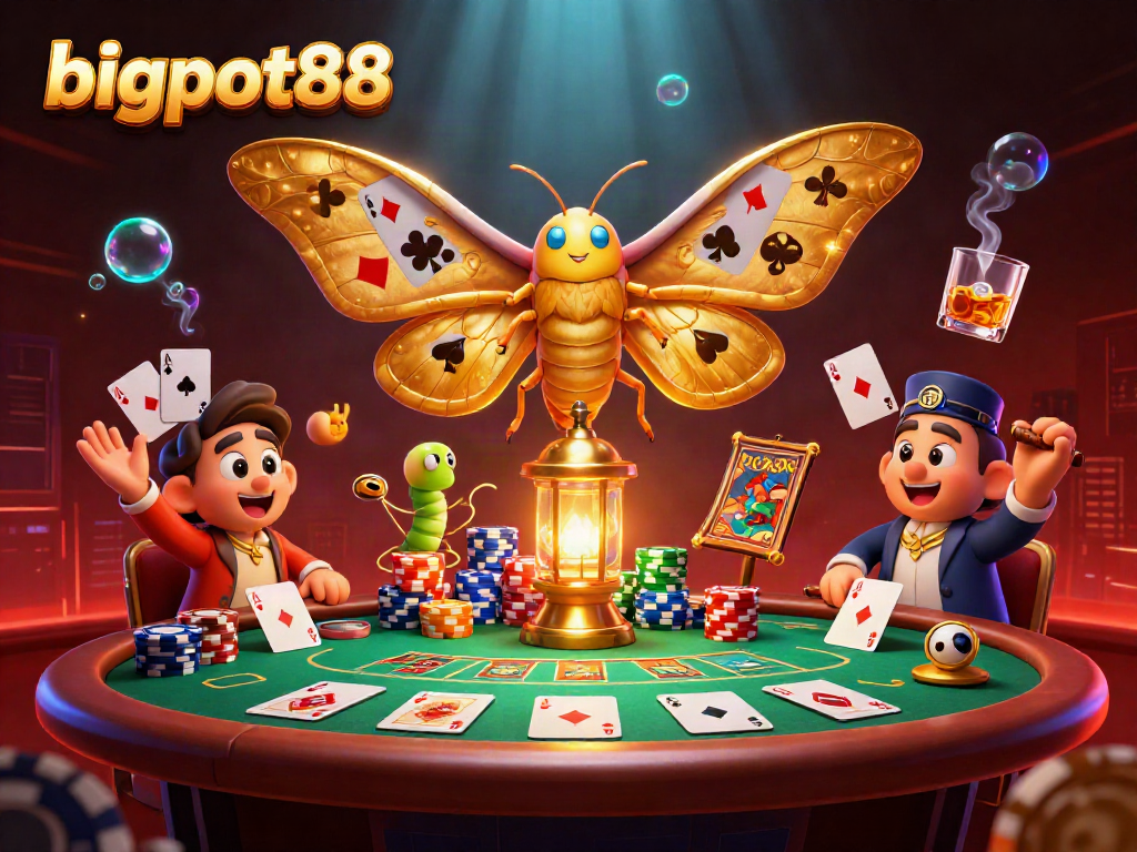 Experience the thrill of bigpot88 with vibrant casino scenes and elegant characters in action.