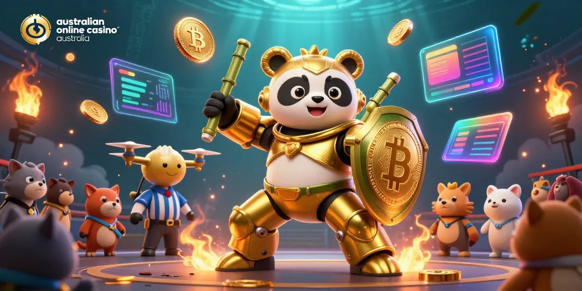 Battle it out at the australian online casino australia with a golden panda in mech-suit.