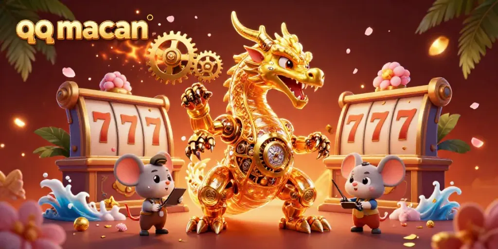 Engage with the thrilling world of qq macan in this vibrant 3D illustration showcasing dynamic gaming elements.