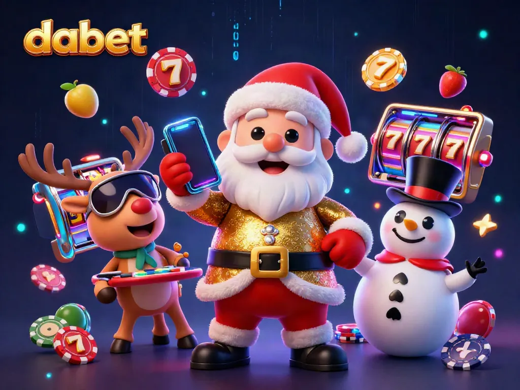 Engaging scene featuring dabet's festive characters immersed in exciting jackpot gameplay.