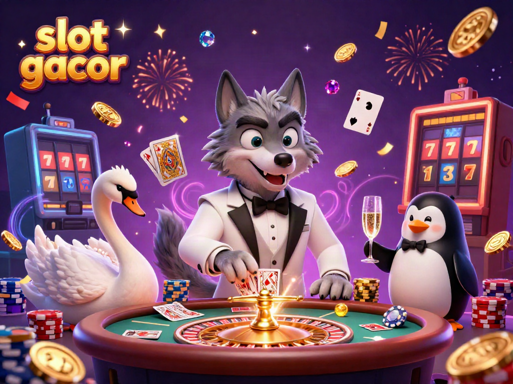 Slot gacor menunjukkan momen seru dengan grafis kasino yang dinamis dan karakter menghibur.