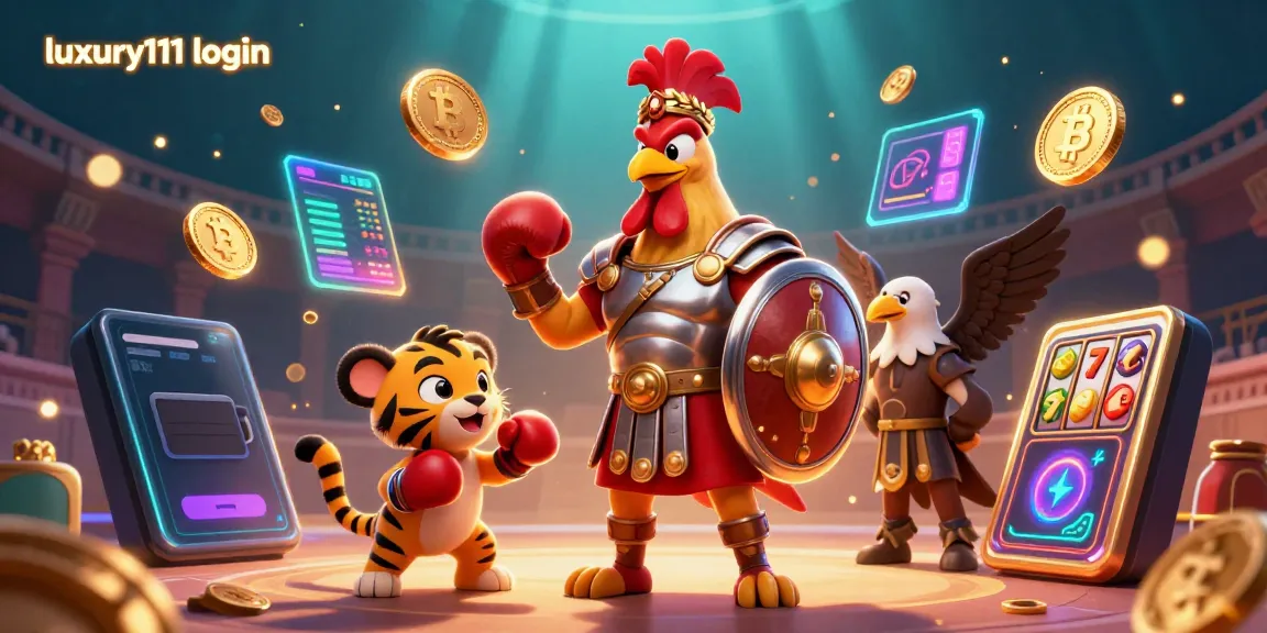 Engage with luxury111 login while enjoying a vibrant 3D casino scene filled with slot elements.