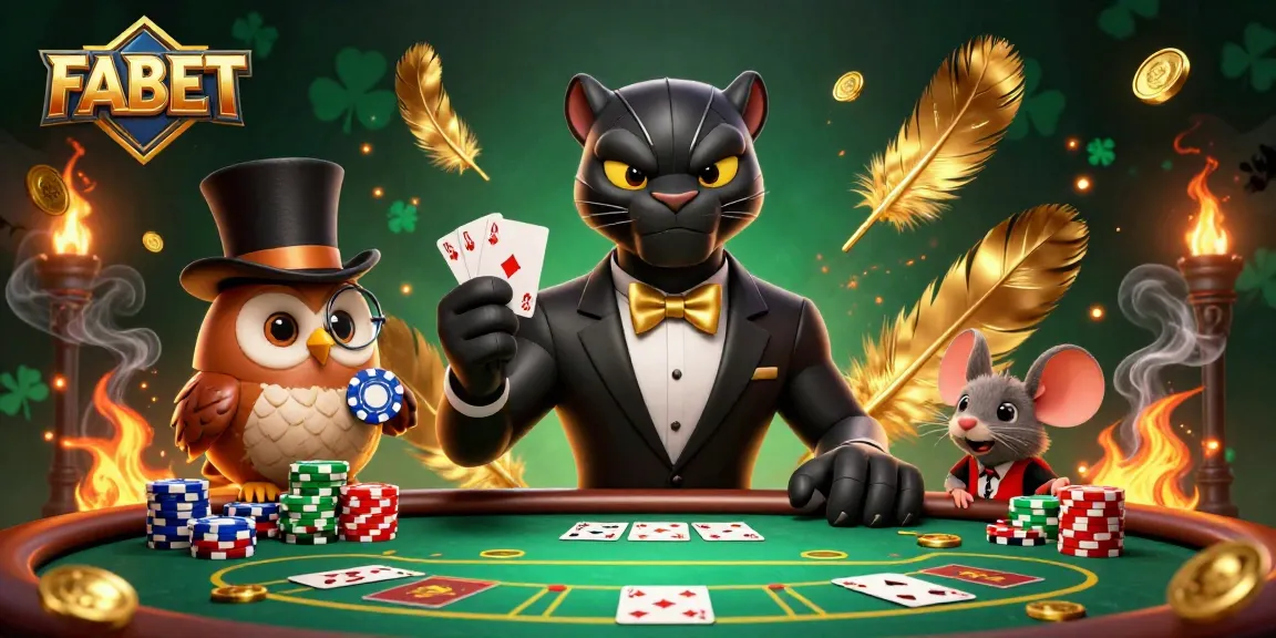 Engage with FABET's vibrant online poker scene featuring a tuxedo panther and more.