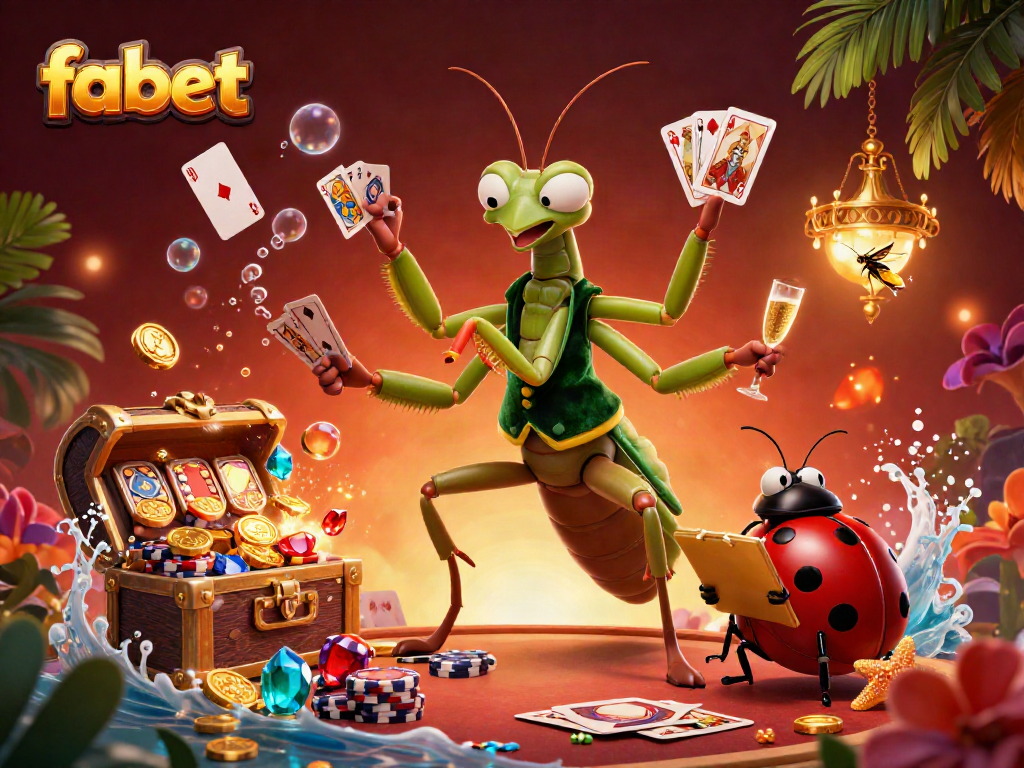 Engage in thrilling gameplay at fabet, featuring a casino theme with vibrant characters and animated game elements.