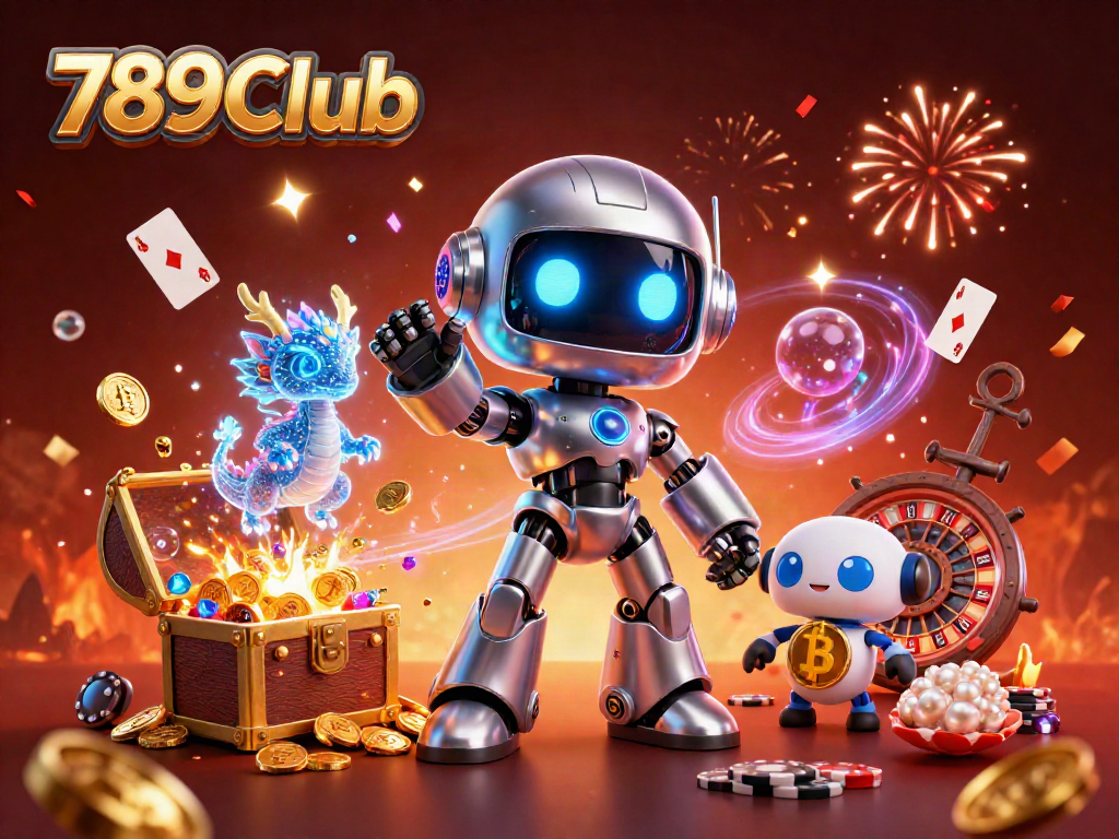 Engage in thrilling gameplay at 789Club, featuring vibrant characters and exciting casino elements.