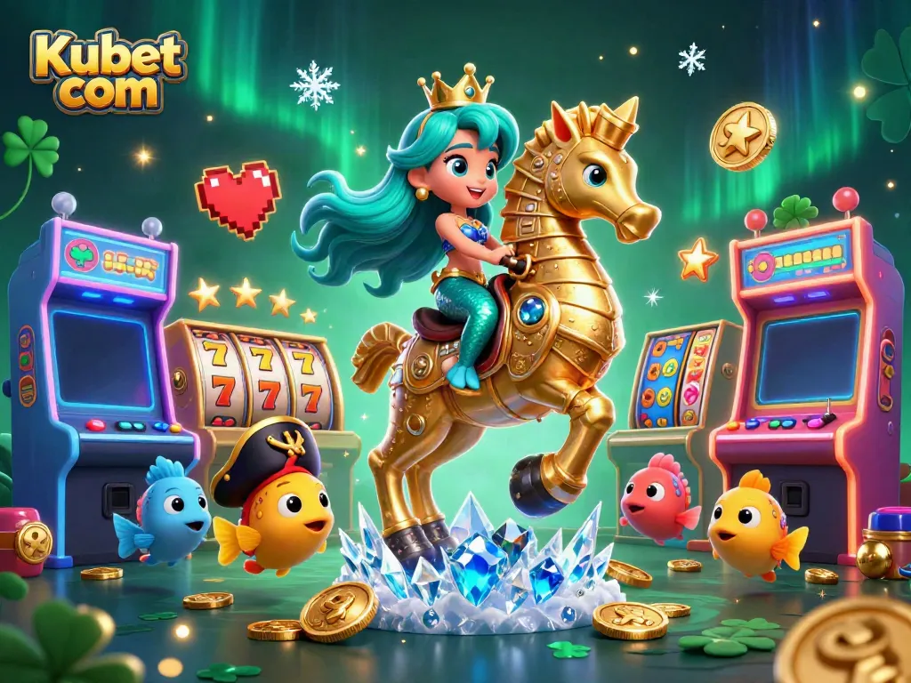 Experience the enchanting world of Kubet com with a rich 3D casino-themed illustration featuring a mermaid and vibrant gaming elements.