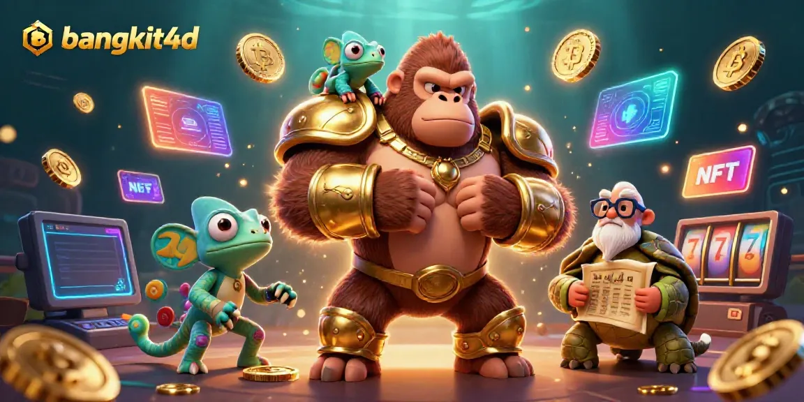 Menangkan permainan slot di bangkit4d dengan karakter kartun 3D yang menarik dan elemen permainan yang berkilauan.