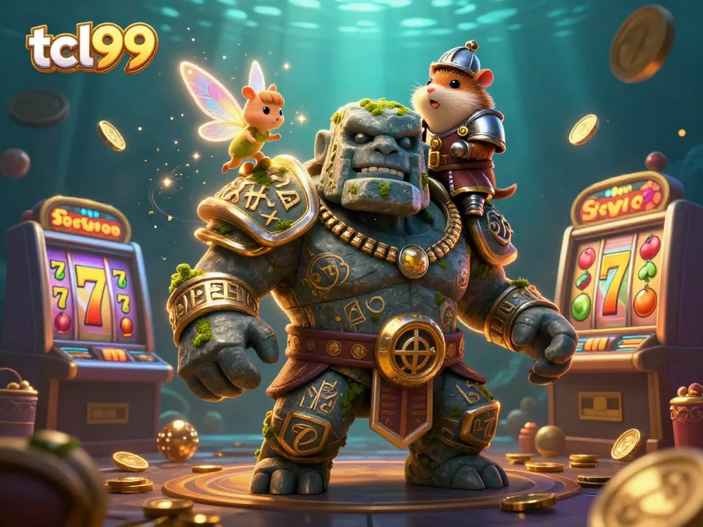 Engage with tcl99's slots through exciting gameplay with animated characters and vibrant casino elements.