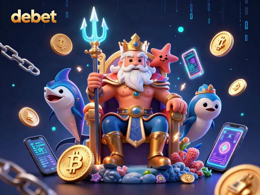 Engage in debet games with a vibrant casino scene featuring Neptune's royal bounty.
