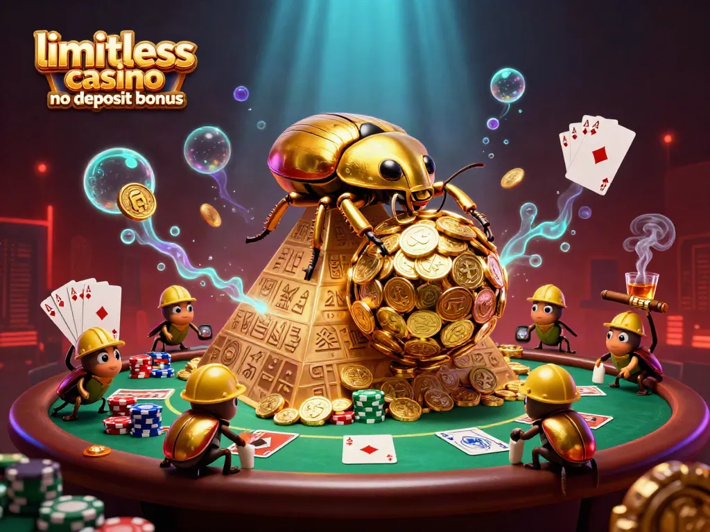 Engage with limitless casino no deposit bonus offers while playing exciting casino games illustrated in 3D.