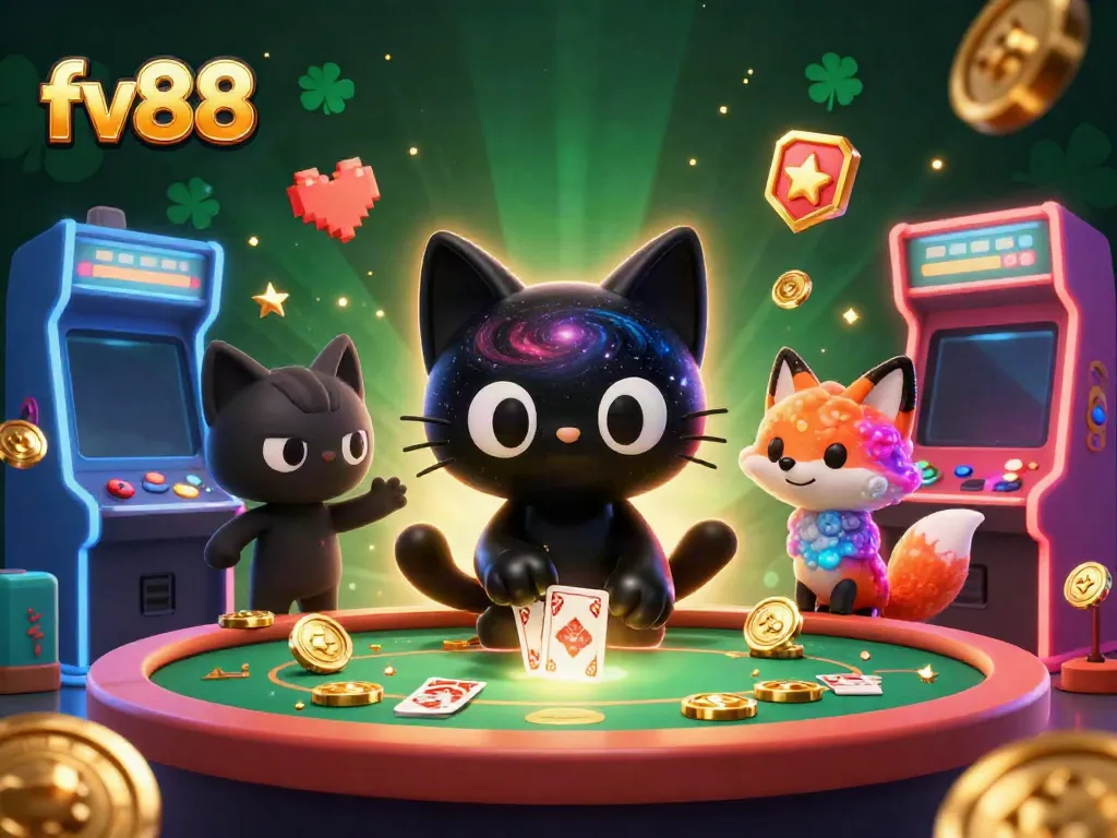 Experience vibrant gameplay at fv88, featuring dynamic characters and casino elements.