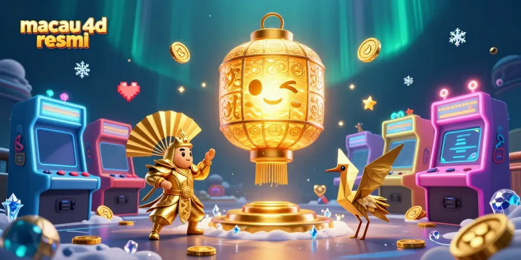 Menangkan permainan dengan macau 4d resmi dan karakter bercahaya di kasino malam.