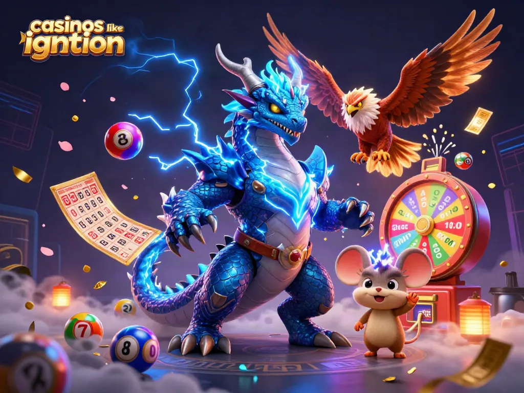 Experience casinos like Ignition with vibrant characters and dynamic gaming elements!