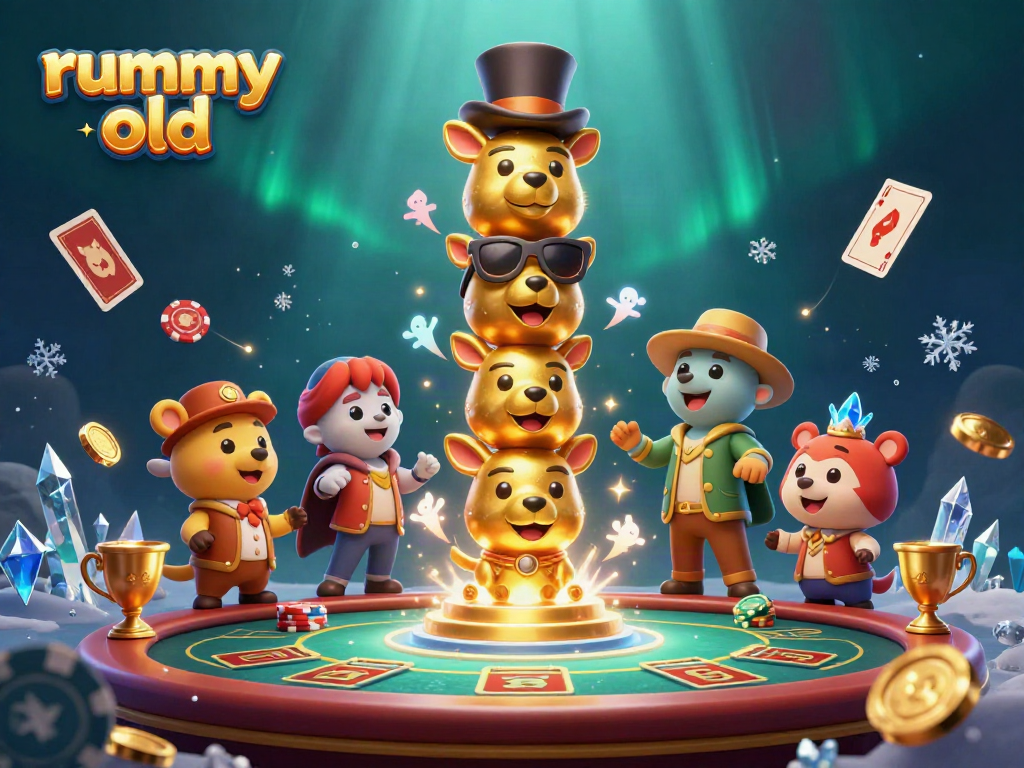Jelajahi rummy old dalam lingkungan permainan kartu yang menarik dengan elemen kasino yang meriah.