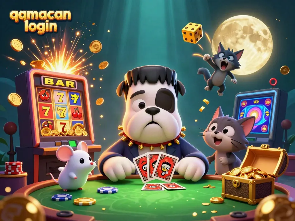 Engage with the thrilling world of gambling at qqmacan login with this vibrant casino scene.
