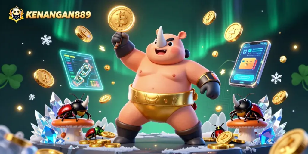 Experience thrilling gameplay at KENANGAN889 with engaging animations and vibrant casino elements.