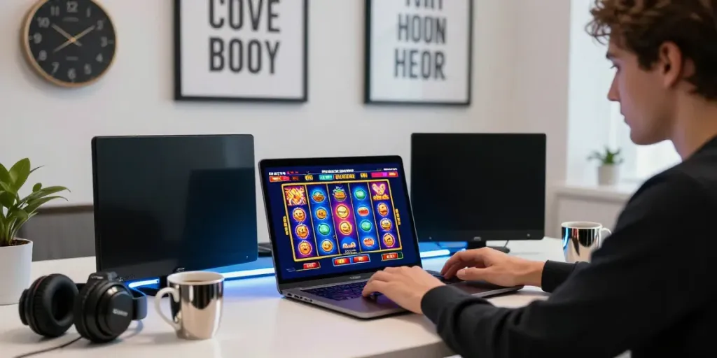 Engaging online gambling scene featuring akunjp slot gaming experience with vibrant graphics.