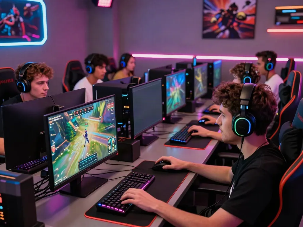 Exciting luxury111 login gaming scene with players engaged in competitive online gameplay.